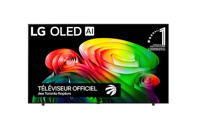 Vue avant de 77 Inch LG OLED AI B6 4K Smart TV 2026 OLED77B6GUA